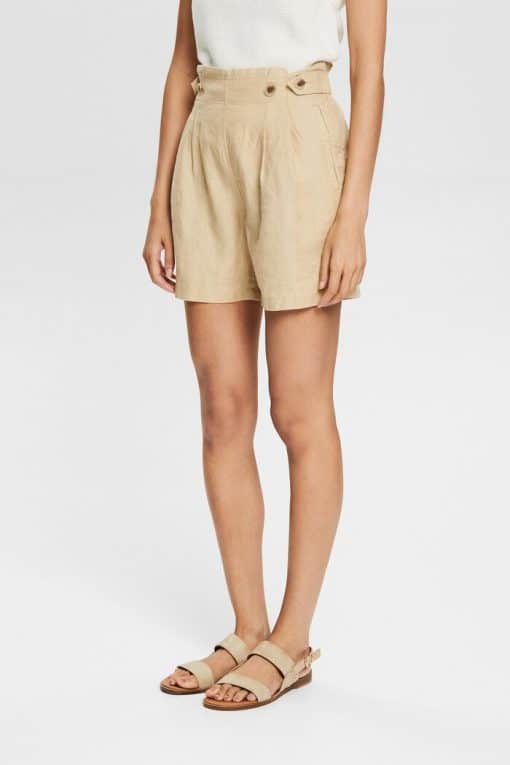 Esprit Linen Shorts Sand