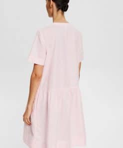 Esprit Linen Blend Dress Light Pink
