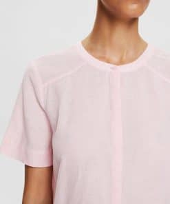 Esprit Linen Blend Dress Light Pink