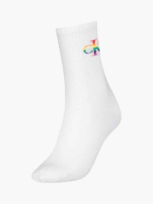 Calvin Klein Crew Socks Pride Women White