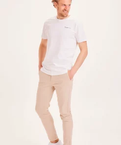 Knowledge Cotton Apparel Luca Slim Comfort Pants Light Feather Gray