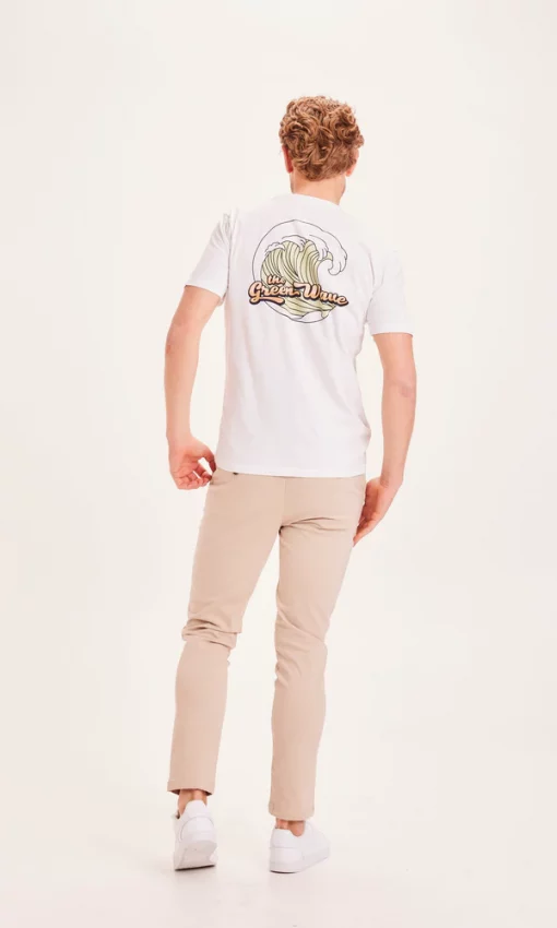 Knowledge Cotton Apparel Luca Slim Comfort Pants Light Feather Gray
