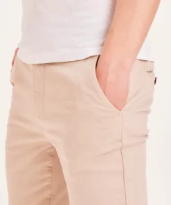Knowledge Cotton Apparel Luca Slim Comfort Pants Light Feather Gray