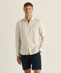 Morris Stockholm Douglas BD Linen Shirt Khaki