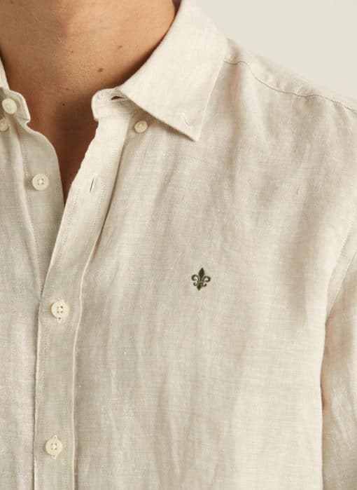 Morris Stockholm Douglas BD Linen Shirt Khaki