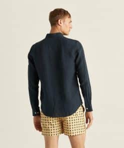 Morris Stockholm Douglas BD Linen Shirt Blue