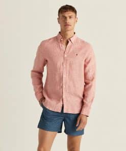 Morris Stockholm Douglas Linen Shirt Red