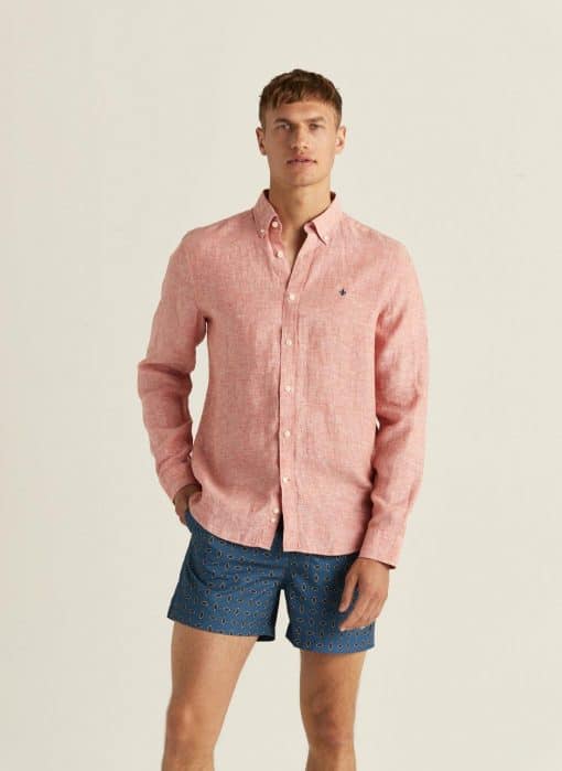 Morris Stockholm Douglas Linen Shirt Red