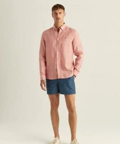 Morris Stockholm Douglas Linen Shirt Red