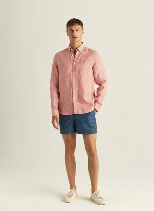 Morris Stockholm Douglas Linen Shirt Red