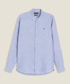 Morris Stockholm Douglas Linen Shirt Blue