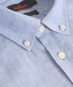 Morris Stockholm Douglas Linen Shirt Blue
