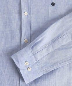 Morris Stockholm Douglas Linen Shirt Blue