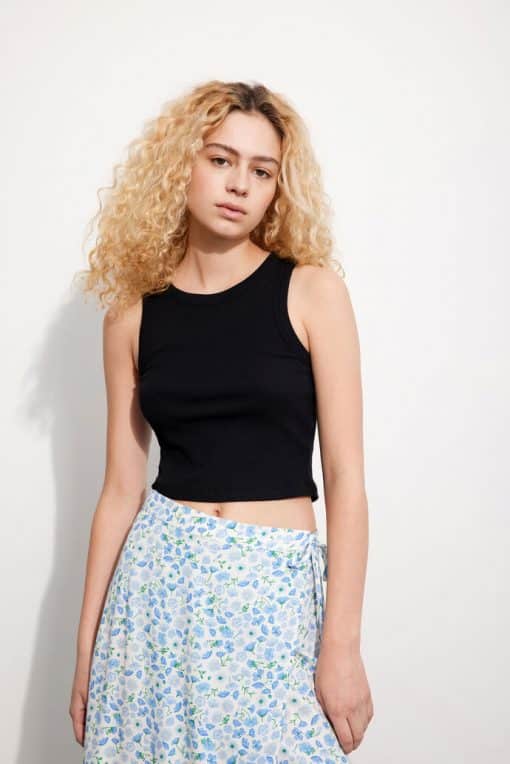 Envii Enally Racer Crop Top Black