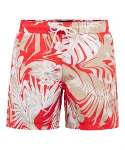 J.Lindeberg Banks Hibiscus Swim Trunks Flame Scarlet