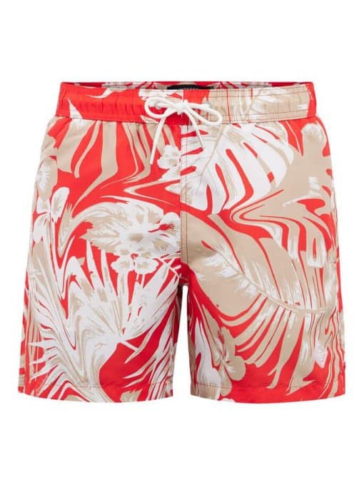 J.Lindeberg Banks Hibiscus Swim Trunks Flame Scarlet