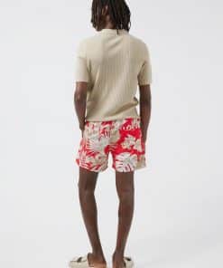 J.Lindeberg Banks Hibiscus Swim Trunks Flame Scarlet