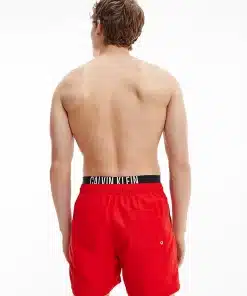 Calvin Klein Double Waist Swim Shorts Deep Crimson