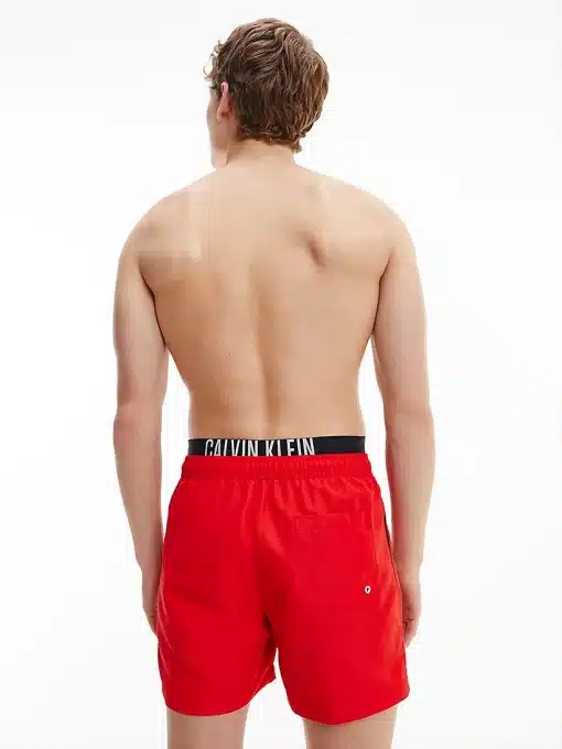 Calvin Klein Double Waist Swim Shorts Deep Crimson