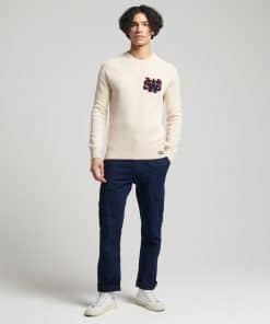 Superdry Vintage Varsity Knit Oatmeal