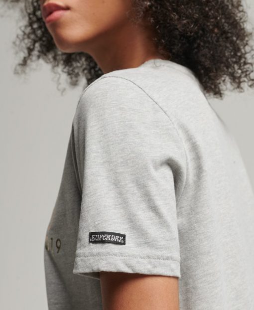 Superdry Vintage Venue Interest T-Shirt Grey Marl