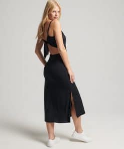 Superdry Open Back Jersey Dress Black