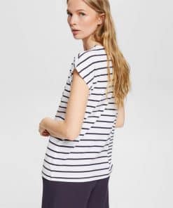 Esprit Stripe Tee New White