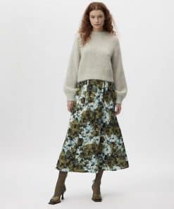 Gestuz Blishagz HW Skirt Artistic Blue Flower