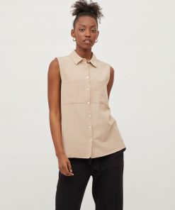 Vila Prisilla S/L Shirt Cement