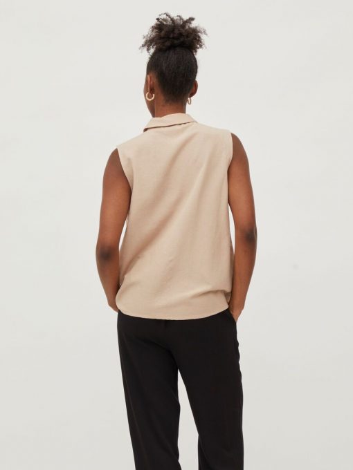 Vila Prisilla S/L Shirt Cement