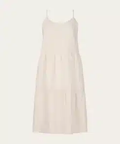 Knowledge Cotton Apparel Natural Linen Strap Dress Light Feather Gray