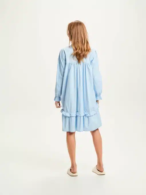 Knowledge Cotton Apparel A-Shape Poplin Dress Chambray