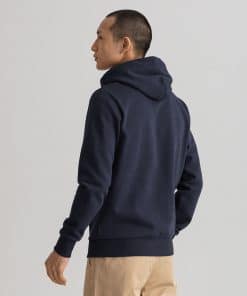 Gant Tonal Archive Shield Hoodie Evening Blue