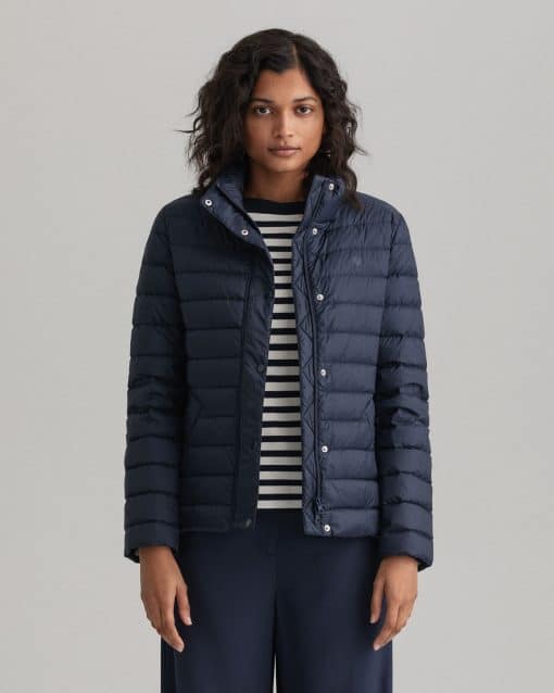 Gant Woman Light Down Jacket Evening Blue
