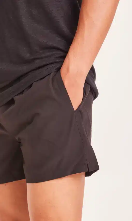 Knowledge Cotton Apparel Bay Stretch Swim Shorts Jet Black