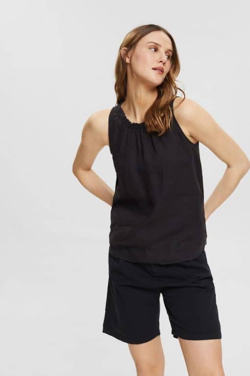 Esprit Linen Top Black