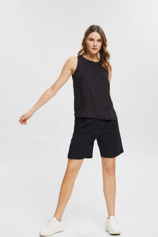 Esprit Linen Top Black
