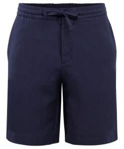 J. Lindeberg Sasha Drape Linen Shorts Navy