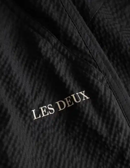 Les Deux Quinn Seersucker Swim Shorts Black