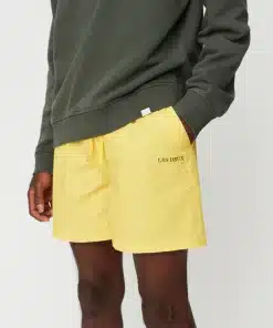 Les Deux Quinn Seersucker Swim Shorts Maize Yellow