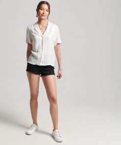 Superdry Short Sleeve Cupro Shirt New Chalk