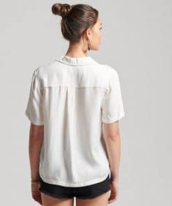 Superdry Short Sleeve Cupro Shirt New Chalk