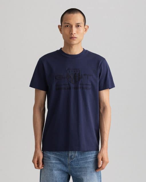 Gant Tonal Archive Shield T-shirt Evening Blue