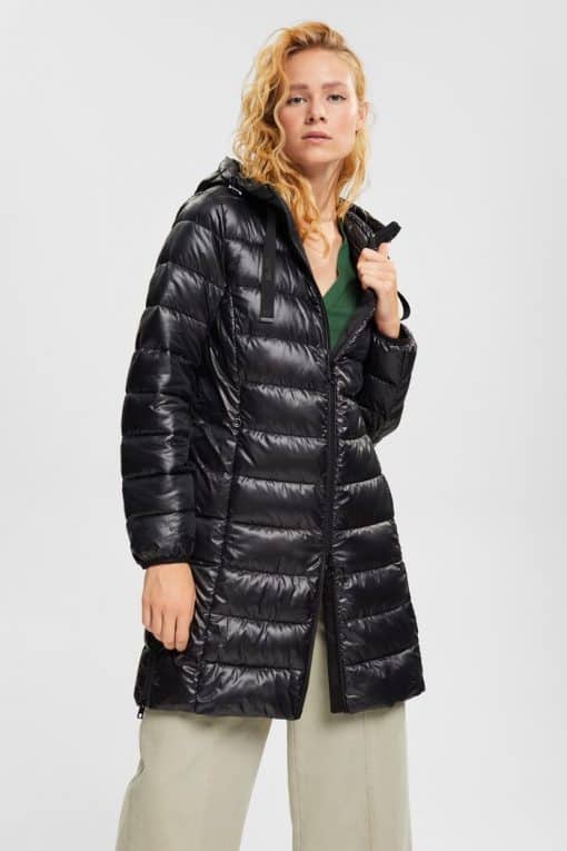 Esprit Quilted Coat Black
