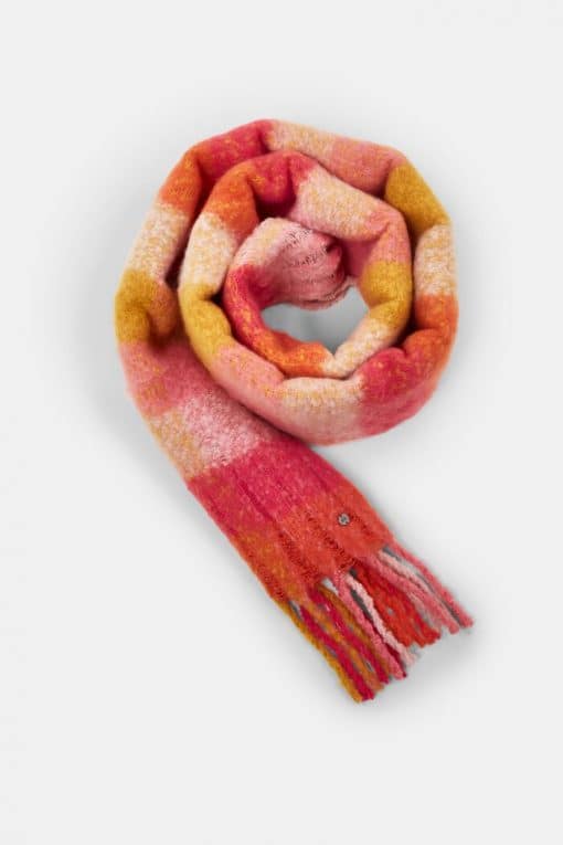 Esprit Check Scarf Pink Fuchsia