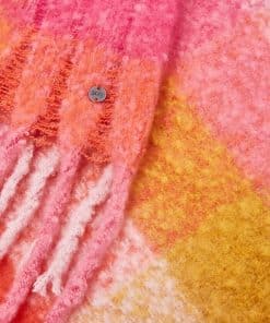 Esprit Check Scarf Pink Fuchsia