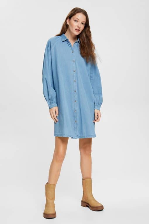 Esprit Denim Dress Light Blue Washed