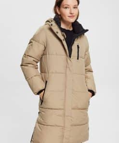 Esprit Quilted Coat Pale Khaki