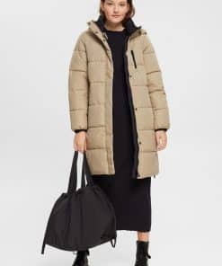 Esprit Quilted Coat Pale Khaki