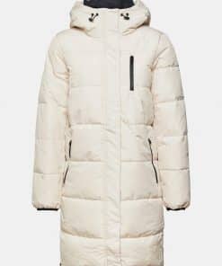 Esprit Quilted Coat Cream Beige